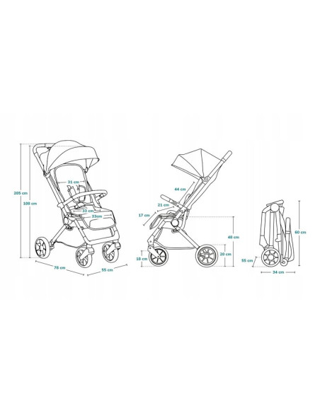 BN-LO-CLOE_BEIGE_SAND,Lionelo - Carucior sport Cloe, De la nastere, Cu accesorii, Cadru din aluminiu, 0-22 kg, Usor, Pliabil cu 