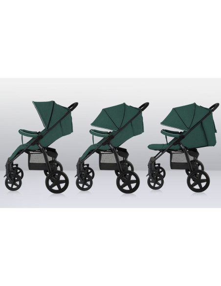 BN-LO-ANNET_PLUS_GREEN_FOREST,Lionelo - Carucior sport Annet Plus, De la nastere, Cu accesorii si capotina XXL reglabila, 0 - 22