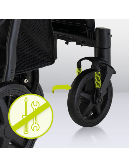 BN-LO-ANNET_PLUS_GREEN_FOREST,Lionelo - Carucior sport Annet Plus, De la nastere, Cu accesorii si capotina XXL reglabila, 0 - 22