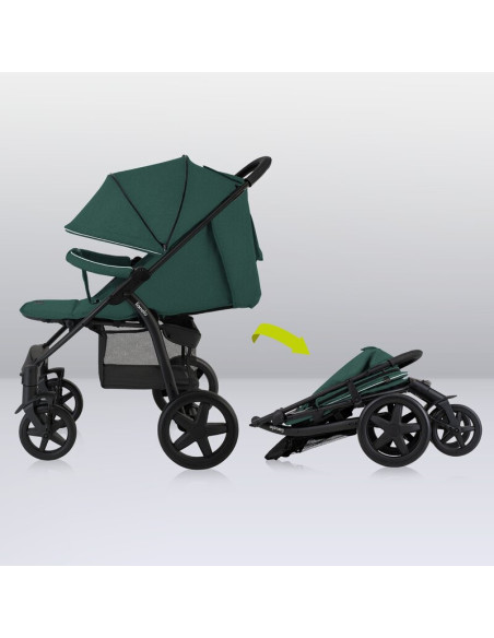 BN-LO-ANNET_PLUS_GREEN_FOREST,Lionelo - Carucior sport Annet Plus, De la nastere, Cu accesorii si capotina XXL reglabila, 0 - 22