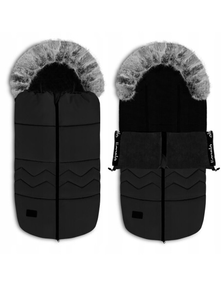 BN-LO-FRODE_BLACK_CARBON,Lionelo - Sac de iarna pentru carucior Frode, 90x45 cm, Impermeabil, Universal, Negru