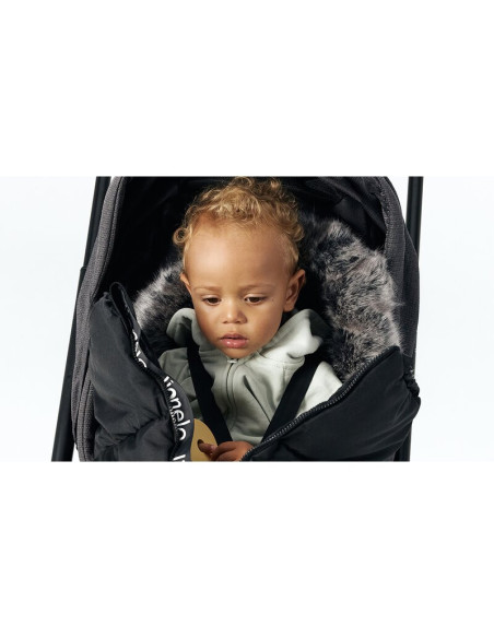 BN-LO-FRODE_BLACK_CARBON,Lionelo - Sac de iarna pentru carucior Frode, 90x45 cm, Impermeabil, Universal, Negru