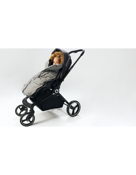 BN-LO-FRODE_BLACK_CARBON,Lionelo - Sac de iarna pentru carucior Frode, 90x45 cm, Impermeabil, Universal, Negru