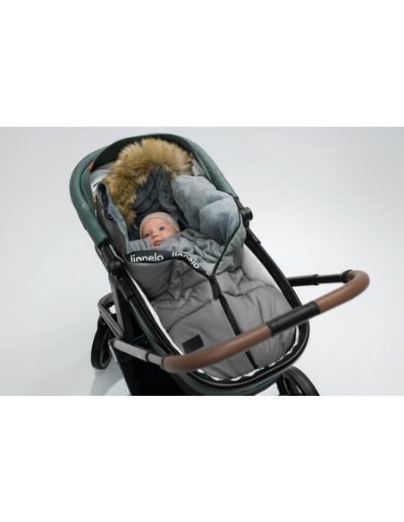 BN-LO-FRODE_BLACK_CARBON,Lionelo - Sac de iarna pentru carucior Frode, 90x45 cm, Impermeabil, Universal, Negru