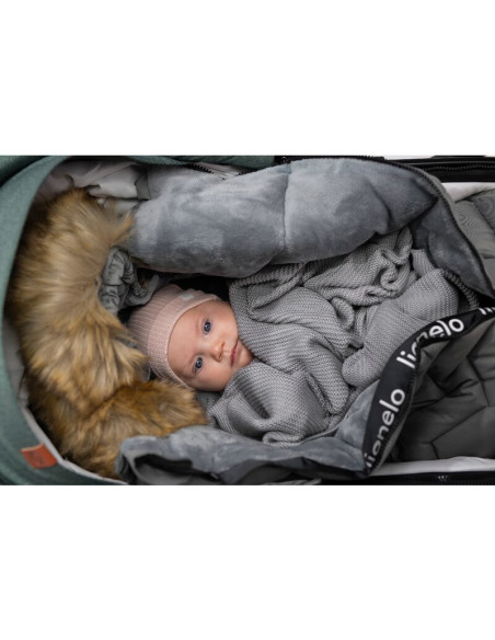 BN-LO-FRODE_BLACK_CARBON,Lionelo - Sac de iarna pentru carucior Frode, 90x45 cm, Impermeabil, Universal, Negru