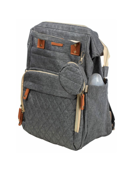 BN-49065,Rucsac pentru mamici, Urbane, Cu multiple compartimente, FreeON, 29 x 16 x 39 cm, Grey