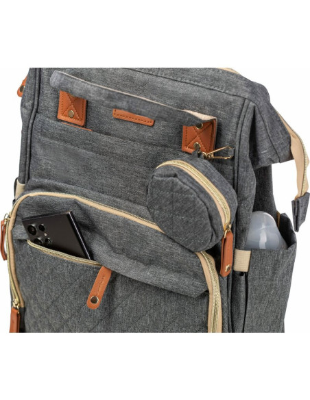 BN-49065,Rucsac pentru mamici, Urbane, Cu multiple compartimente, FreeON, 29 x 16 x 39 cm, Grey