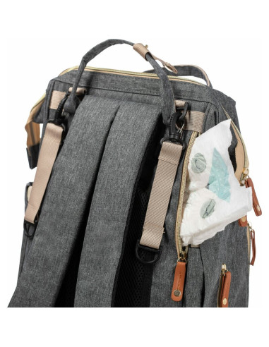BN-49065,Rucsac pentru mamici, Urbane, Cu multiple compartimente, FreeON, 29 x 16 x 39 cm, Grey