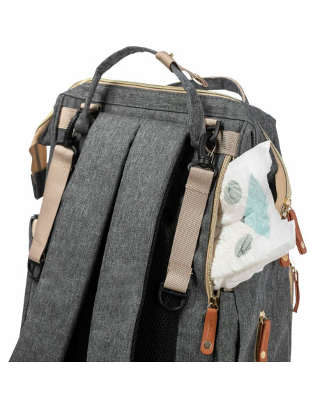 BN-49065,Rucsac pentru mamici, Urbane, Cu multiple compartimente, FreeON, 29 x 16 x 39 cm, Grey