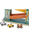 BN-80654,Pista de masini, Din lemn, Cu 3 masinute incluse, 26.9 x 23.6 x 7 cm, Free2Play, Safari