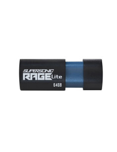 PEF64GRLB32U,MEMORIE USB 3.2 PATRIOT Supersonic Rage Lite, 64 GB, protectie slide, negru, "PEF64GRLB32U"