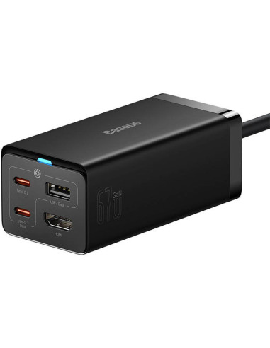 CCGP110201,INCARCATOR RETEA Baseus GaN5 Pro Powerstrip, Quick Charge 67W, 2 x USB Type-C Output 5V/3A, 1 x USB, 1 x HDMI, includ