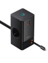 PSLR000301,Incarcator retea Baseus GaN3 Pro Powerstrip, Quick Charge 65W, 2 x AC, 1 x USB Type-C Output 5V/3A, 1 x USB, lungime 