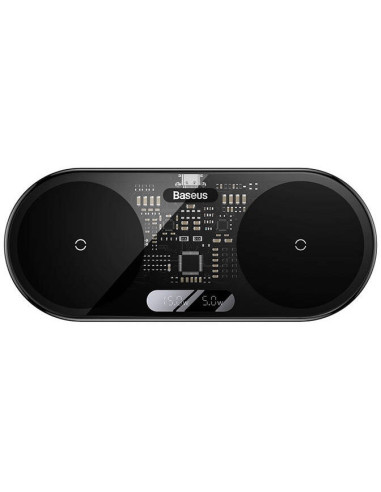 WXSX010101,Incarcator wireless Baseus Digital LED Display Gen 2, 20W Qi, display digital, cablu Type-C la USB 1m inclus, negru "