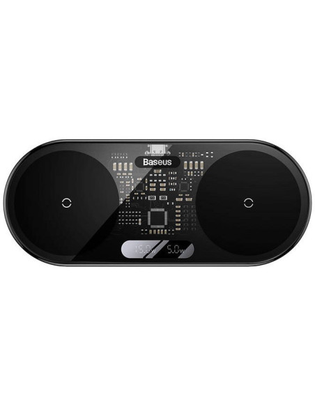 WXSX010101,Incarcator wireless Baseus Digital LED Display Gen 2, 20W Qi, display digital, cablu Type-C la USB 1m inclus, negru "