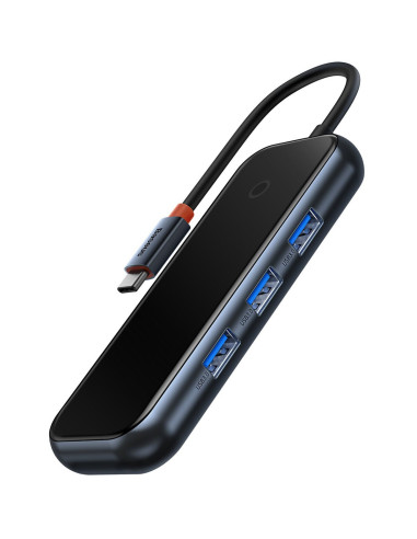 RY-WKJZ010013,HUB extern Baseus AcmeJoy, porturi USB: USB 3.0 x 3 + USB Type-C PD x 1, conectare prin USB Type-C, lungime cablu 