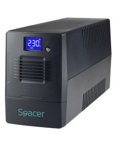 SPUP-800D-LIT01,UPS Spacer Line Int. cu management, LCD, 800VA/ 480W, AVR, 2 x socket Schuko, display LCD, 1 x baterie 12V/9Ah, 