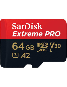 SDSQXCU-064G-GN6MA,Card de memorie SanDisk Extreme PRO microSDXC 64GB,pana la 200MB/s & 90MB/s Read/Write speeds A2 C10 V30 UHS-