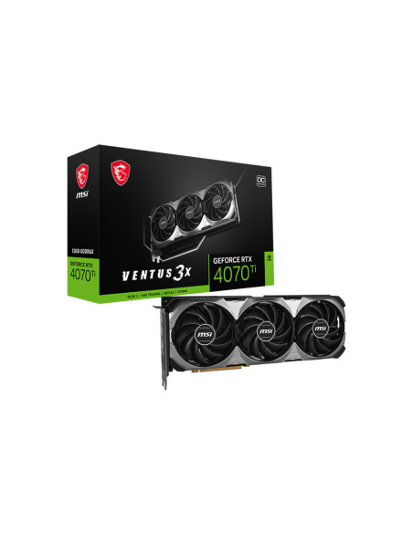 GEFORCE RTX 4070 TI VENTUS 3X E1 12G OC,Placa video MSI nVidia GeForce RTX 4070 Ti VENTUS 3X E1 OC 12GB, GDDR6X, 192bit