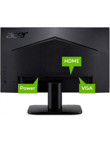 UM.QX2EE.005,Monitor 23.8 ACER KA242Ybi IPS FHD 1920*1080 75 Hz 1 ms 250 cd/mp 1000:1 VGA HDMI VESA 100x100 3H cablu VGA inclu