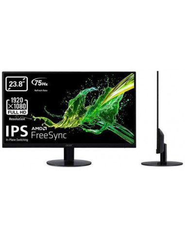 UM.QS0EE.A01,Monitor 23.8" ACER SA240YAbi, IPS, FHD 1920*1080, 60-75 Hz, 4 ms, 250 cd/mp, 1000:1, 178/178, VGA, HDMI, 3H, cablu 