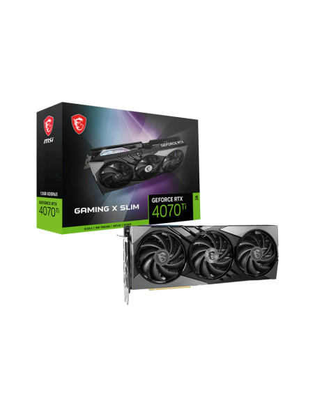 RTX_4070_TI_GAMING_X_SLIM_12G,MSI Video Card Nvidia GeForce RTX 4070 Ti GAMING X SLIM 12G (12GB GDDR6X/192bit, PCI Express Gen 4