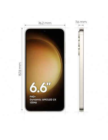 SM-S916BZEDEUE,Samsung Galaxy S23+ SM-S916B, 16,8 cm (6.6"), 8 Giga Bites, 256 Giga Bites, 50 MP, Android 13, Cremă