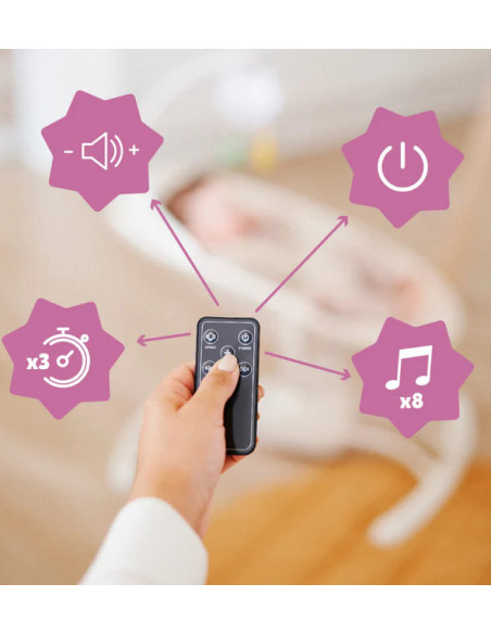 BB-B012307,Badabulle - Leagan cu balansare stanga-dreapta, Crem