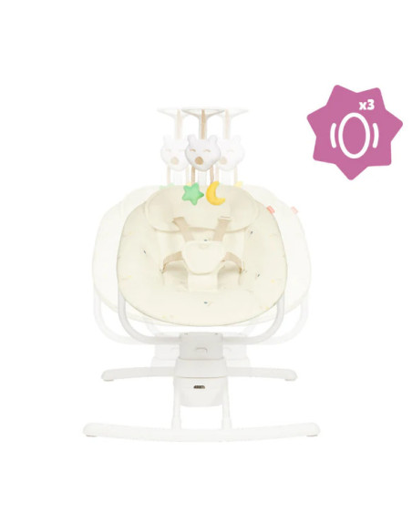 BB-B012307,Badabulle - Leagan cu balansare stanga-dreapta, Crem