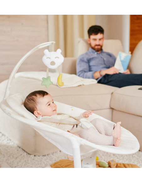 BB-B012307,Badabulle - Leagan cu balansare stanga-dreapta, Crem