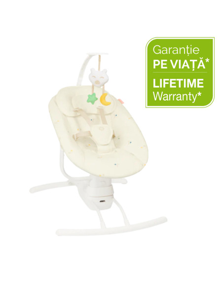 BB-B012307,Badabulle - Leagan cu balansare stanga-dreapta, Crem