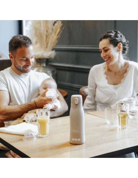 BB-A002103,Babymoov - Moov & Feed Incalzitor de biberoane portabil si reincarcabil, Mineral Beige