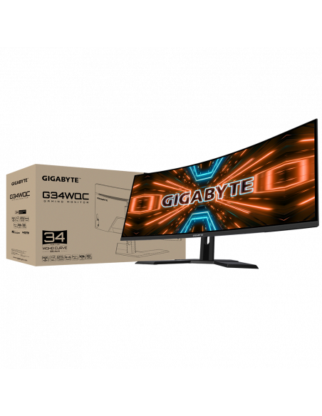 Monitor Gaming Gigabyte G34WQC 34" 144Hz VA 1500R,G34WQC