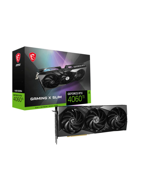 GEFORCE RTX 4060 TI GAMING X SLIM 16G,Placa video MSI GeForce RTX 4060 Ti GAMING X SLIM 16GB 1xHDMI 2.1 3xDP "GEFORCE RTX 4060 T