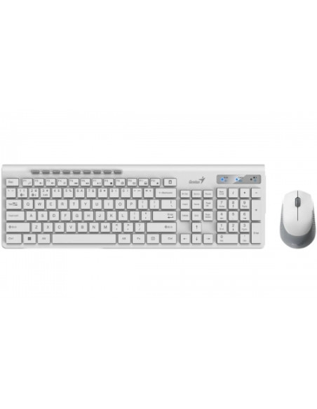 31340015400,Kit Wireless Genius SlimStar 8230 - Tastatura, USB Wireless/Bluetooth, White + Mouse, Optic, USB Wireless/Bluetooth, 31340015400,Kit Wireless Genius SlimStar 8230 - Tastatura, USB Wireless/Bluetooth, White + Mouse, Optic, USB Wireless/Bluetooth,