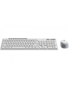 31340015400,Kit Wireless Genius SlimStar 8230 - Tastatura, USB Wireless/Bluetooth, White + Mouse, Optic, USB Wireless/Bluetooth, 2