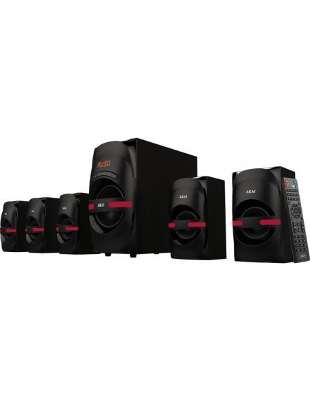 Sistem audio 5.1 Akai, USB/SD, MP3, Bluetooth 105W