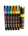 POS64,Set 7 Markere UNI POSCA PC-3M, PC-8K, POS64