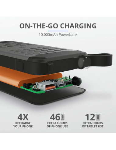 Baterie externa Trust Hyke Outdoor Powerbank 10.000 mAh USB-C