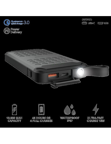 Baterie externa Trust Hyke Outdoor Powerbank 10.000 mAh USB-C