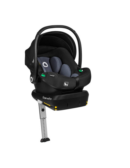 BN-LO-ASTRID_I-SIZE_BLACK_GREY+BASE_BLACK,Lionelo - Soica auto i-Size Astrid, Include baza Isofix, 0-13 Kg, 40-87 cm, Cu maner s