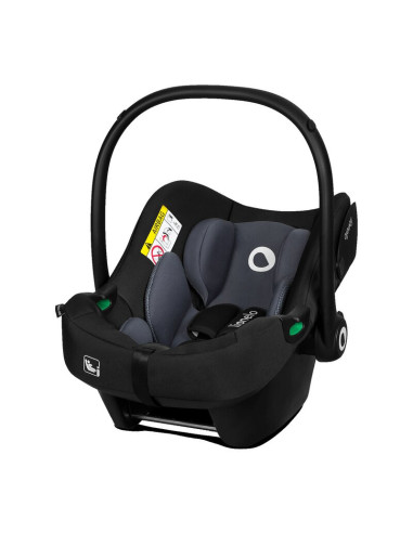 BN-LO-ASTRID_I-SIZE_BLACK_GREY+BASE_BLACK,Lionelo - Soica auto i-Size Astrid, Include baza Isofix, 0-13 Kg, 40-87 cm, Cu maner s
