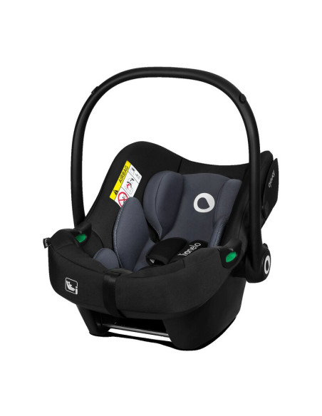 BN-LO-ASTRID_I-SIZE_BLACK_GREY+BASE_BLACK,Lionelo - Soica auto i-Size Astrid, Include baza Isofix, 0-13 Kg, 40-87 cm, Cu maner s