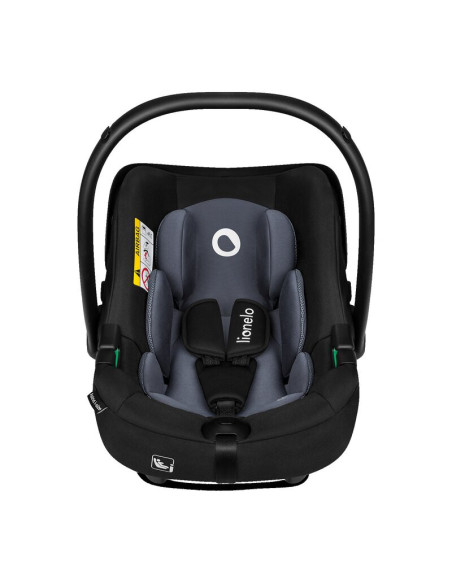 BN-LO-ASTRID_I-SIZE_BLACK_GREY+BASE_BLACK,Lionelo - Soica auto i-Size Astrid, Include baza Isofix, 0-13 Kg, 40-87 cm, Cu maner s