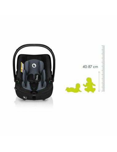 BN-LO-ASTRID_I-SIZE_BLACK_GREY+BASE_BLACK,Lionelo - Soica auto i-Size Astrid, Include baza Isofix, 0-13 Kg, 40-87 cm, Cu maner s