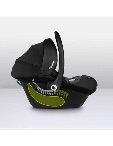 BN-LO-ASTRID_I-SIZE_BLACK_GREY+BASE_BLACK,Lionelo - Soica auto i-Size Astrid, Include baza Isofix, 0-13 Kg, 40-87 cm, Cu maner s