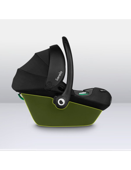 BN-LO-ASTRID_I-SIZE_BLACK_GREY+BASE_BLACK,Lionelo - Soica auto i-Size Astrid, Include baza Isofix, 0-13 Kg, 40-87 cm, Cu maner s