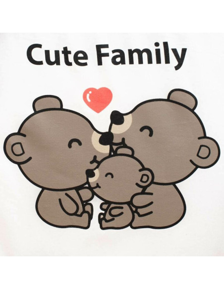 BN-41223,Fotoliu din burete pentru copii, Din tesatura minky, Cute Family, New Baby, 9 luni - 5 ani, Cu Husa detasabila, Cappucc