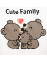 BN-41223,Fotoliu din burete pentru copii, Din tesatura minky, Cute Family, New Baby, 9 luni - 5 ani, Cu Husa detasabila, Cappucc