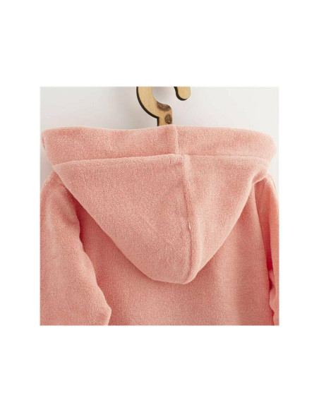 BN-53710,Halat de baie pentru copii, Cu buzunare, Cu cordon, Marime 80/86, Dim bumbac 100%, New Baby, Comfortably pink